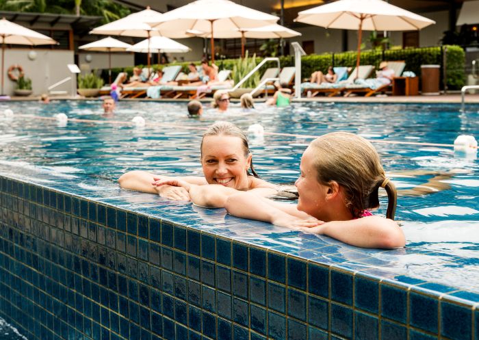 Crystalbrook Byron, Byron Bay Mother and daughter enjoying a swim at Crystalbrook Byron, Byron Bay