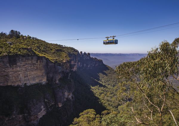 Scenic Skyway in Scenic World over Jamison Valley in the Blue Mountains Scenic Skyway in Scenic World over Jamison Valley in the Blue Mountains