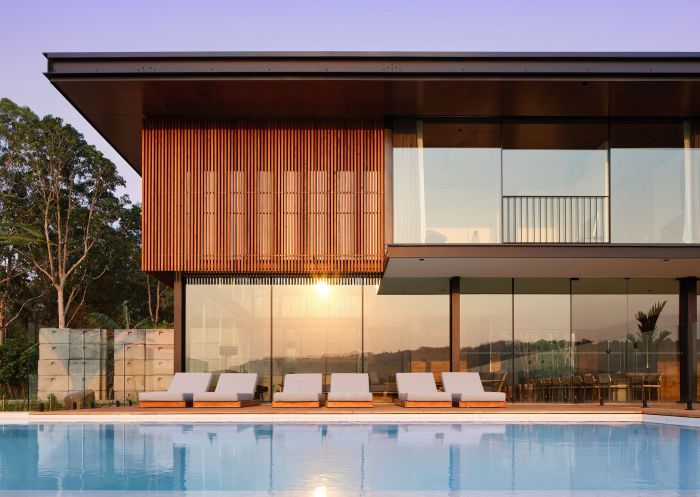 Soma Byron Bay, Byron Bay - Credit: Romero Pereilla Pool and hotel facade at Soma Byron Bay, Byron Bay
