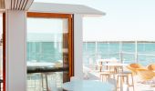Outdoor dining at St George Sailing Club, San Souci