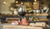 Red wine and antipasto, Bendooley Estate in Berrima, Southern Highlands