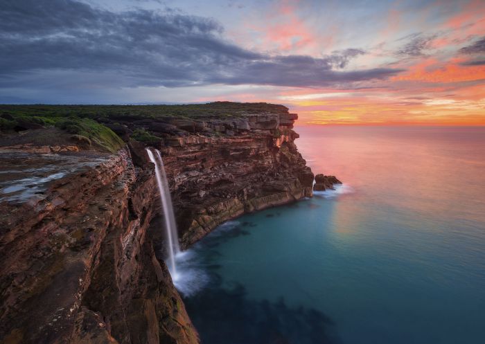 Curracurrong Falls, Royal National Park Sunrise at Curracurrong Falls and Eagle Rock in the Royal National Park, Sydney
